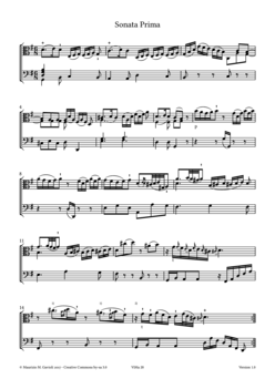 Anon., Sonates à 2 violes - Score sample