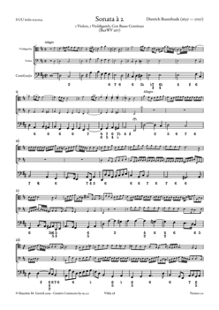 D. Buxtehude, Sonate a 2 - Score sample