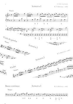 C.F. Abel, 6 Easy sonattas - Score sample