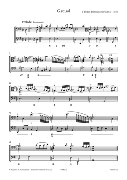 J. de Boismortier, Op. 31, Pièces de viole - Score sample