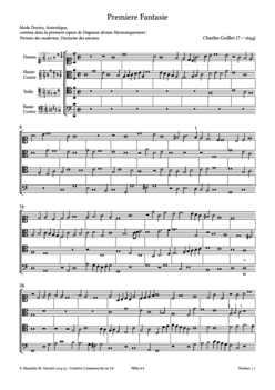 C. Guillet, 24 Fantasies à  quatre parties - Score sample