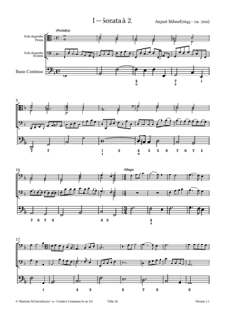 A. Kühnel, Sonate o Partite VdG e Bc - Score sample