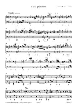 J. Morel, Pièces de Viole - Score sample