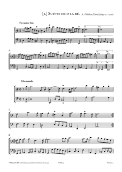 A. Philidor (l’aîné), Pièces à deux basses - Score sample