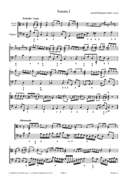 J. Richmann, Sonates V.d.G. et B.c., op. 1 - Score sample
