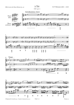 G.P. Telemann, 03 – Instr. Works with Recorder, TWV 42 - Score sample